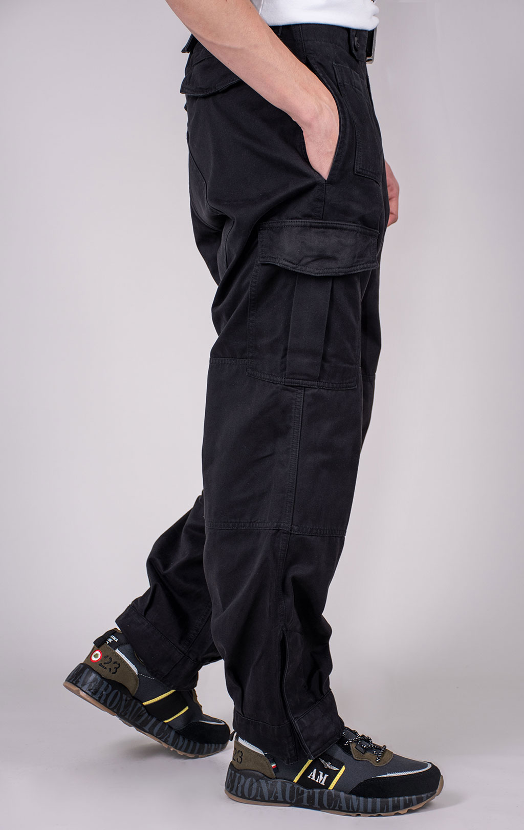 Брюки-карго ALPHA INDUSTRIES BELGIAN PANT M-64 плотные FW 24/25 black 