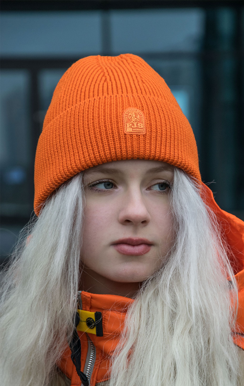 Шапка вязаная PARAJUMPERS PLAIN BEANIE FW 21/22 PJS orange 