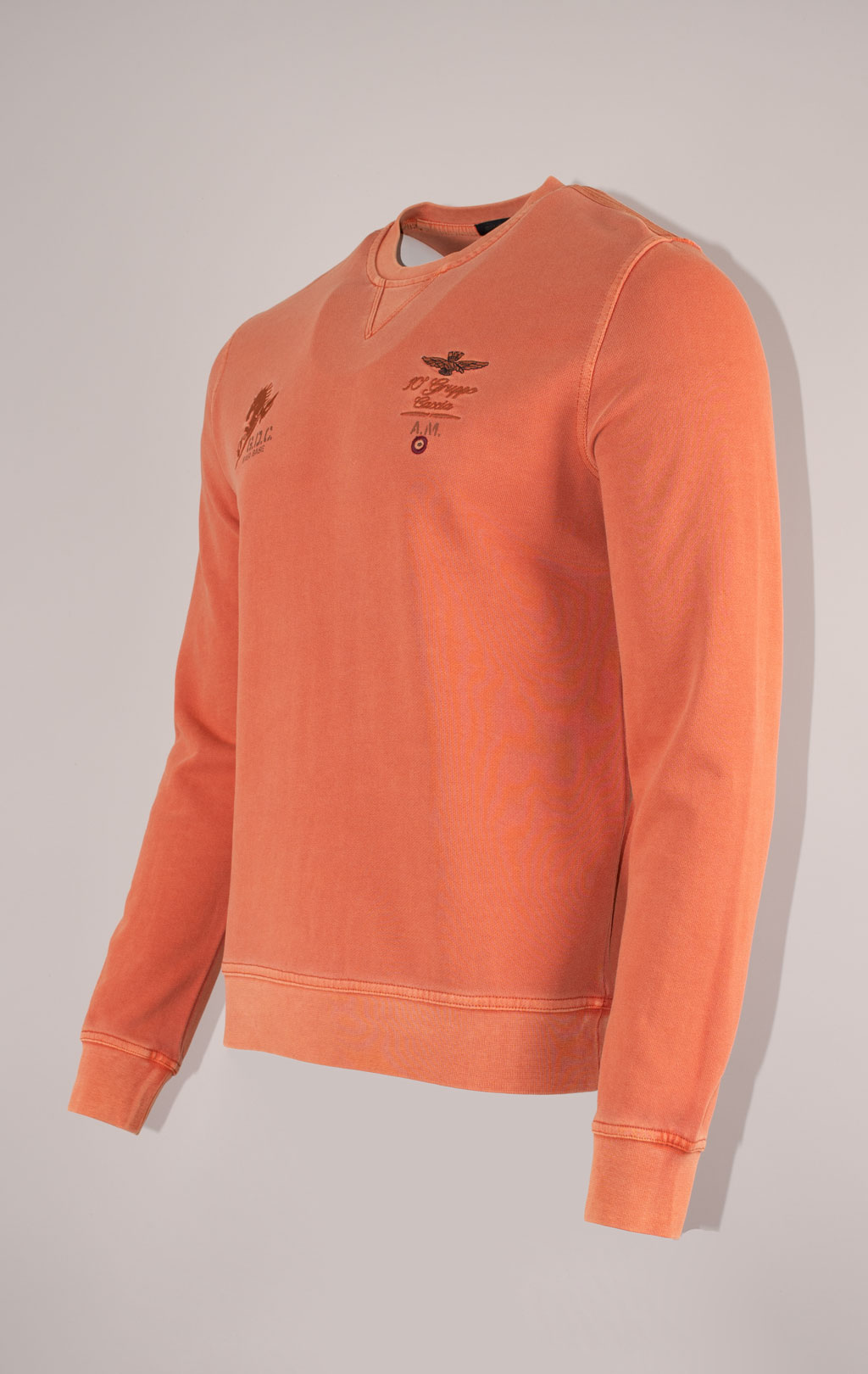 Свитшот AERONAUTICA MILITARE FW 24/25/TR spiced orange washed (FE 1936) 
