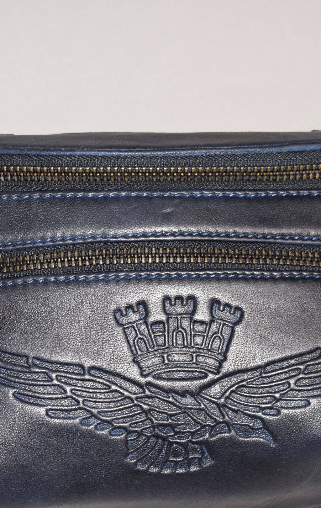 Сумка поясная AERONAUTICA MILITARE LEATHER BUM BAG SS 22/IN blue (BO 1074) 