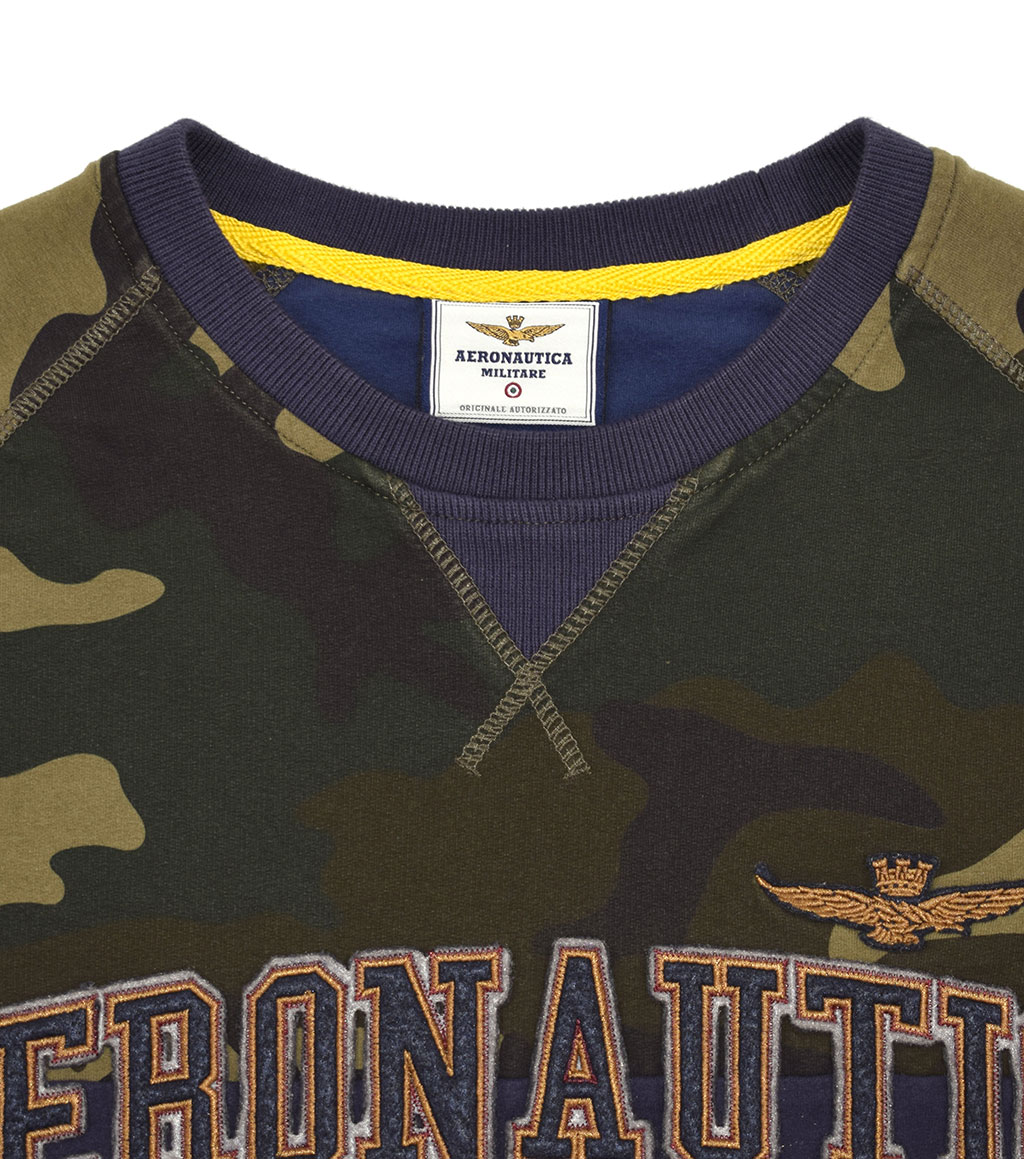 Свитшот AERONAUTICA MILITARE FW 19/20 camouflage/blue (FE 1444) 