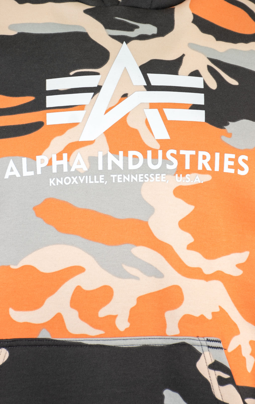 Толстовка ALPHA INDUSTRIES BASIC HOODY orange grey camo 