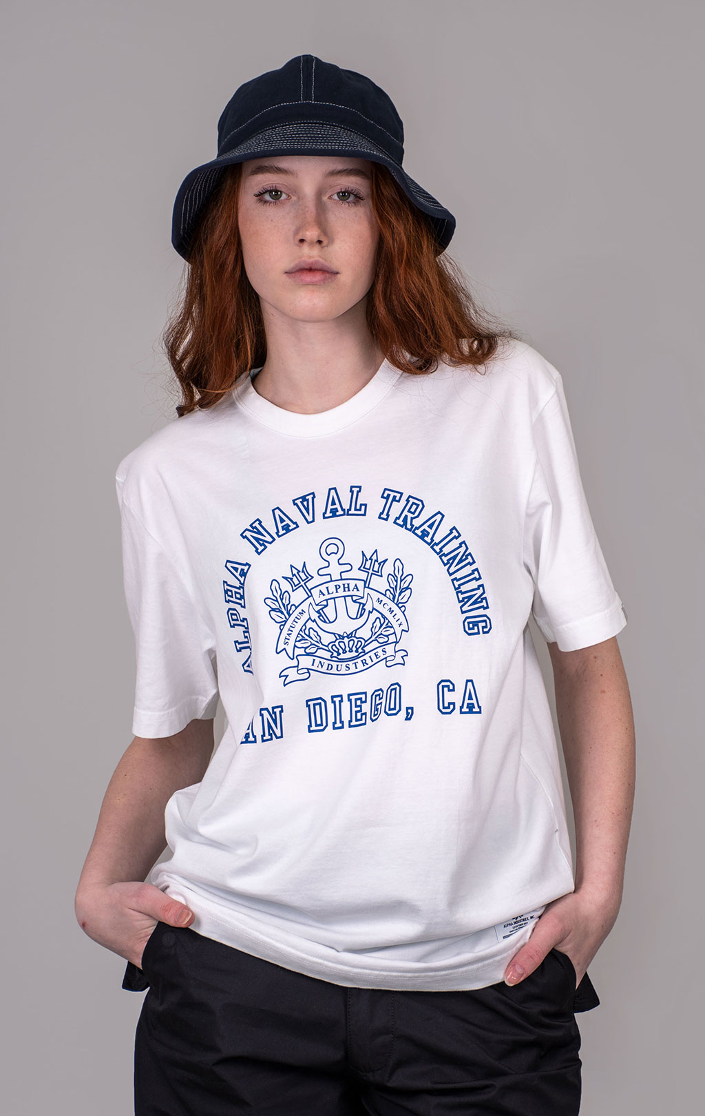 Футболка ALPHA INDUSTRIES ALPHA NAVAL BASE SAN DIEGO TEE SS 24 white 