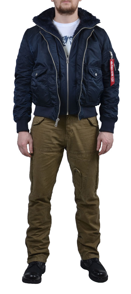 Куртка-бомбер лётная ALPHA INDUSTRIES D-Tec VF MA-1 rep. blue 