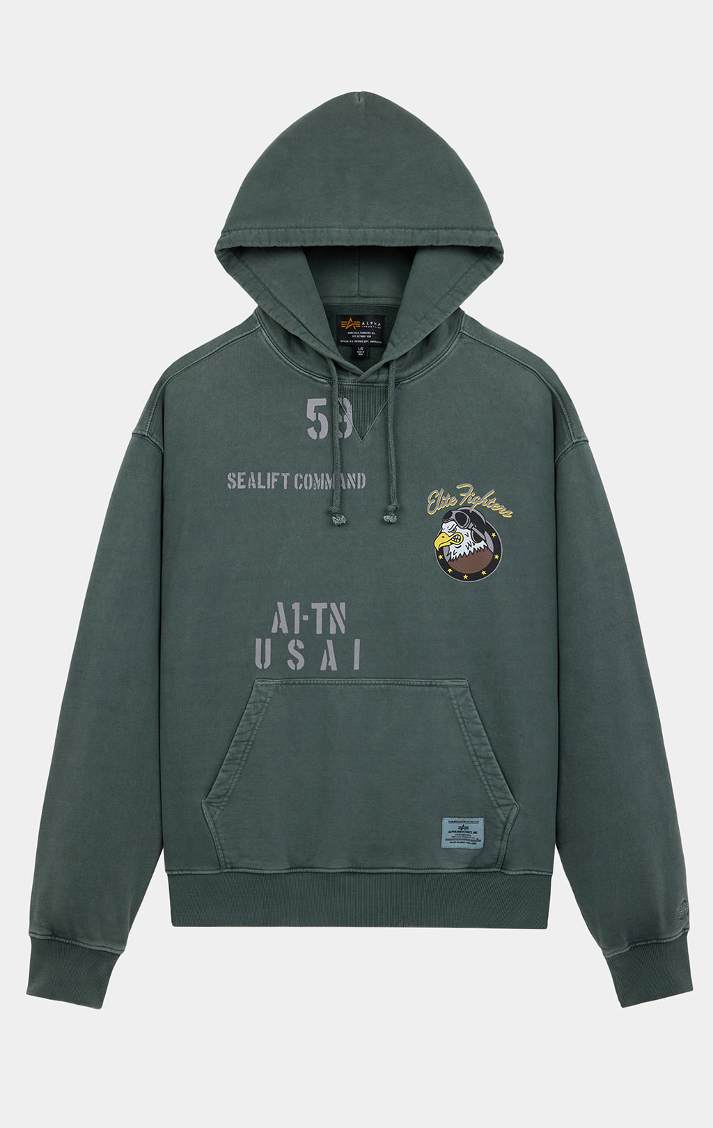 Толстовка ALPHA INDUSTRIES ESSENTIAL HOODIE RELAXED FIT SWEATSHIRT (ELITE) FW 26/27 deep forest 