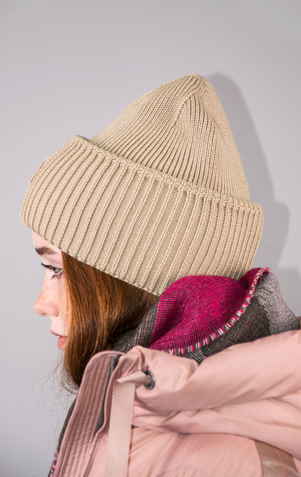 Шапка вязаная PARAJUMPERS STREET HAT FW 23/24 tapioca 