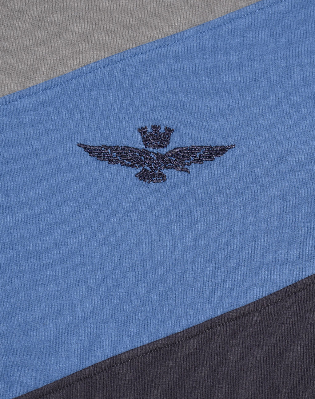Толстовка с капюшоном AERONAUTICA MILITARE FW 19/20 grigio/cielo/blue (FE 1403) 