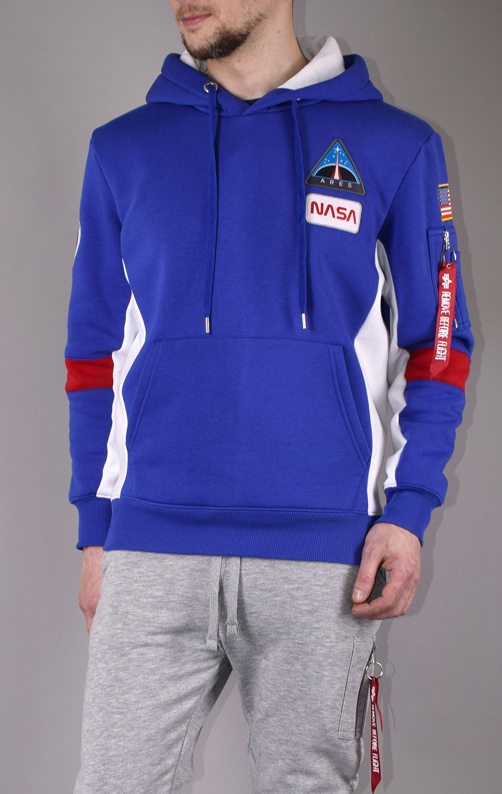 Толстовка ALPHA INDUSTRIES NASA SPACE CAMP HOODY nautical blue 