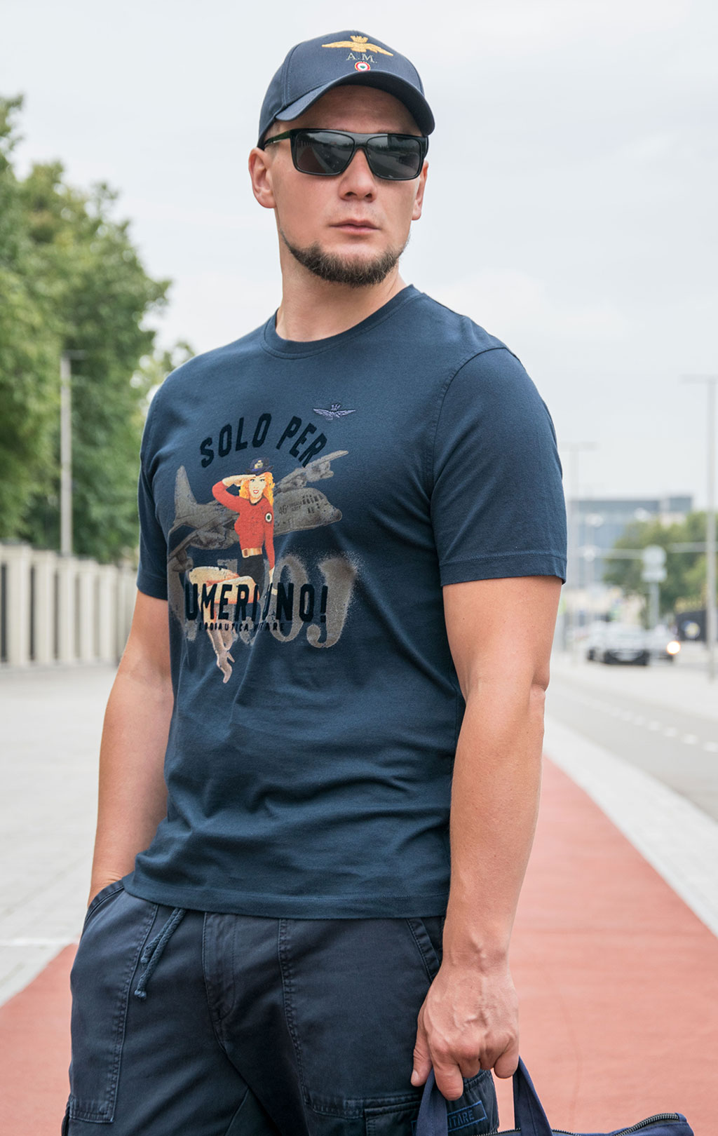 Футболка AERONAUTICA MILITARE FW 23/24/TR dark blue (TS 2131) 