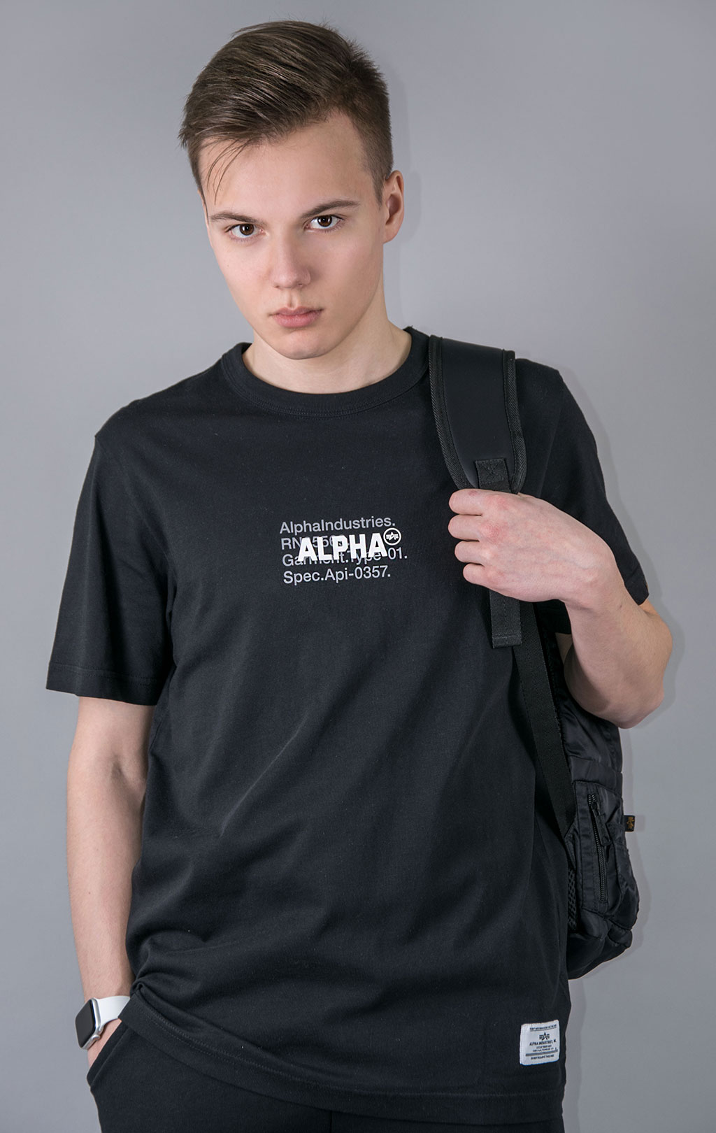 Футболка ALPHA INDUSTRIES ALPHA CODE GRAPHIC TEE SS 23 black 