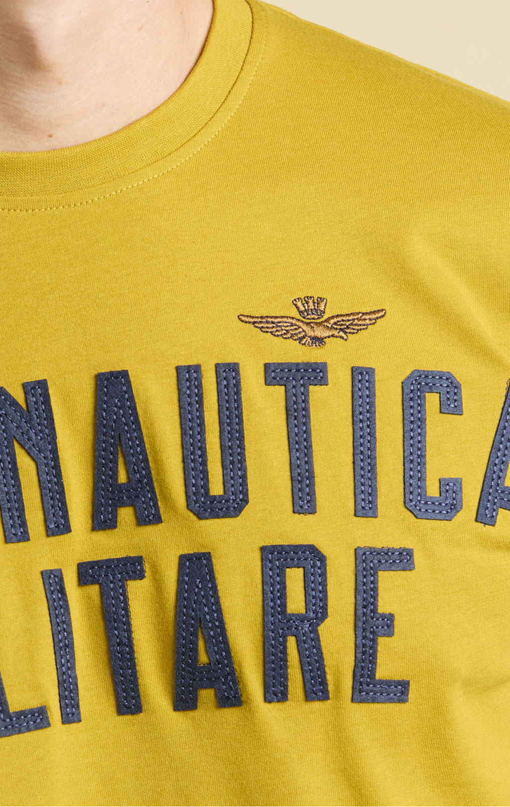 Футболка AERONAUTICA MILITARE FW 25/26/BD gold flake yellow (TS 2478)
