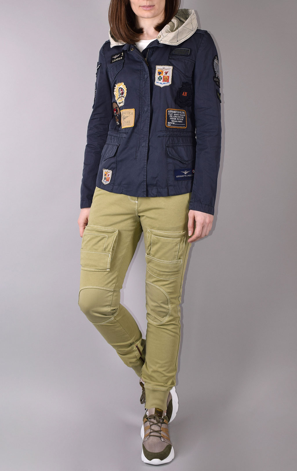 Женская ветровка AERONAUTICA MILITARE SS 20/AL blue navy (AB 1855) 