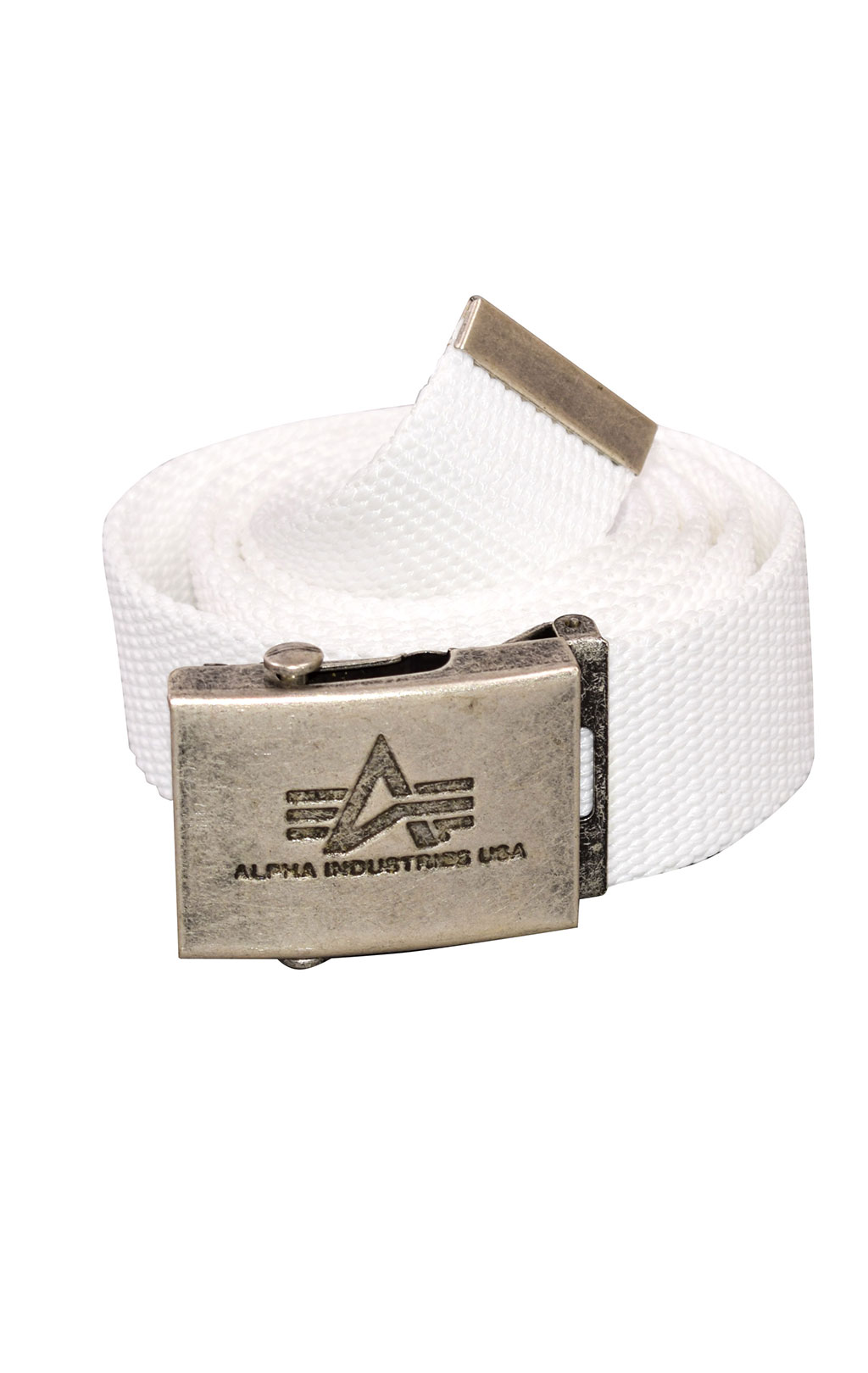 Ремень брючный ALPHA INDUSTRIES HEAVY DUTY BELT 4 cm white 