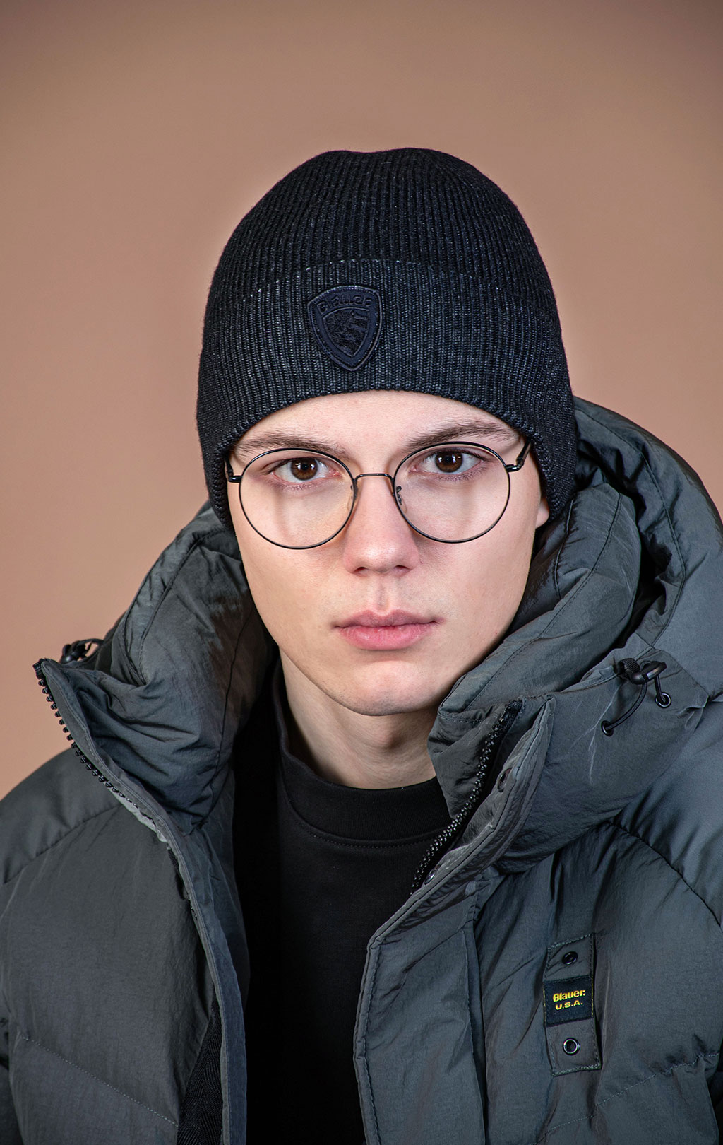 Шапка вязаная BLAUER OLIVER FW 25/26 black (A05296) 