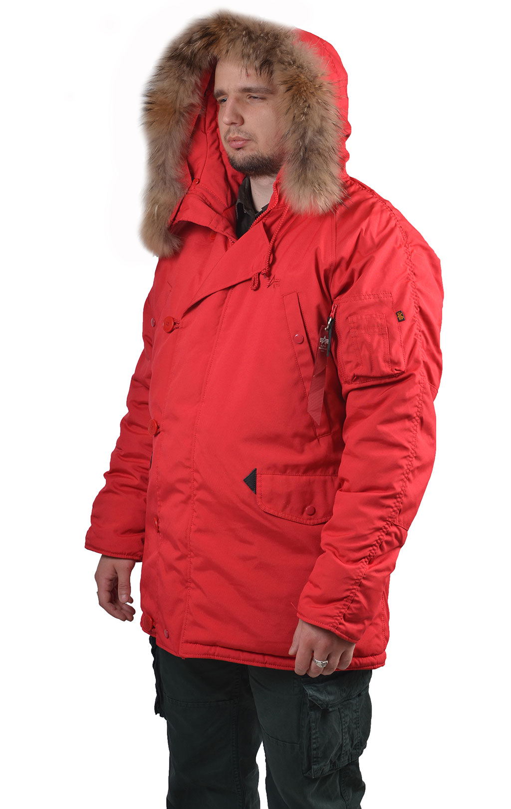 Аляска ALPHA INDUSTRIES EXPLORER big size натур. мех red speed 