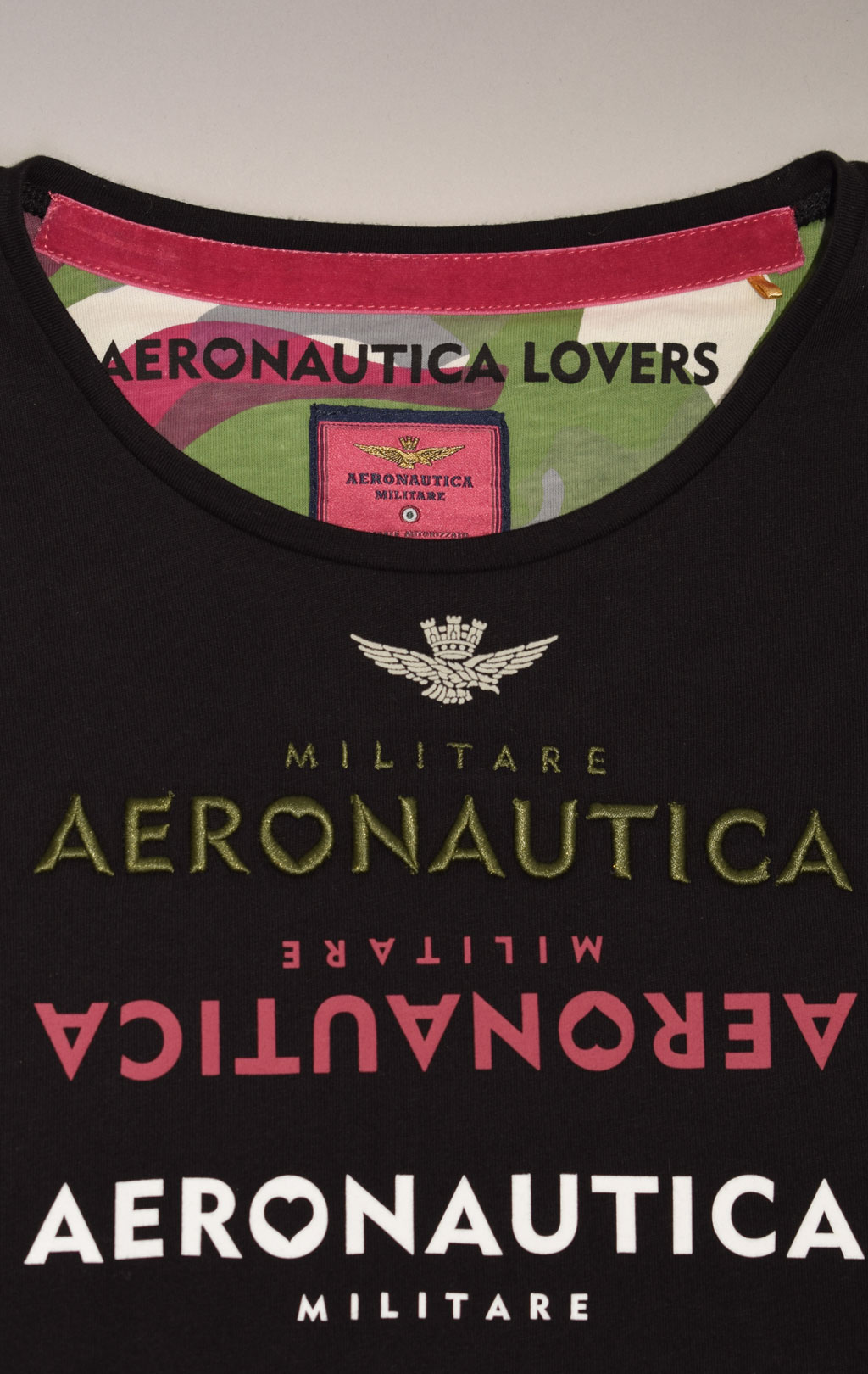 Женская футболка AERONAUTICA MILITARE FW 23/24/TR nero (TS 2165) 