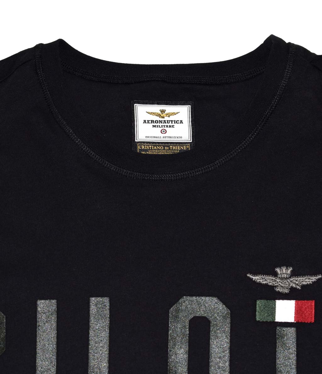 Футболка AERONAUTICA MILITARE SS 21/TR jet black (TS 1851) 