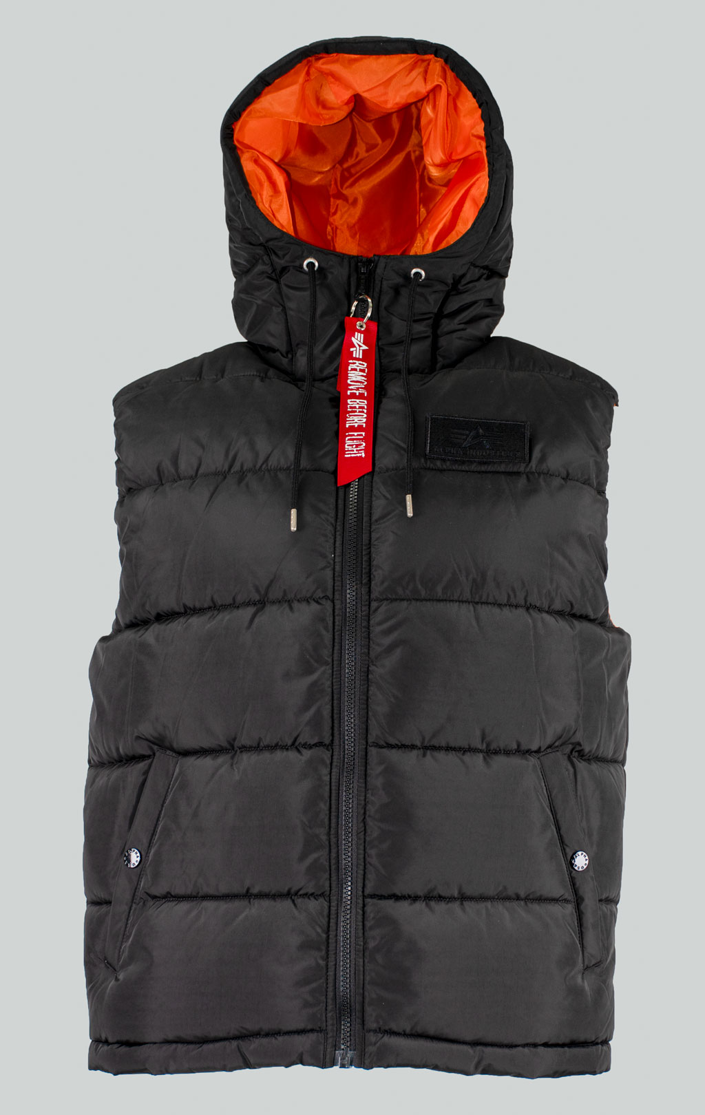 Жилет ALPHA INDUSTRIES HOODED PUFFER VEST FD black 