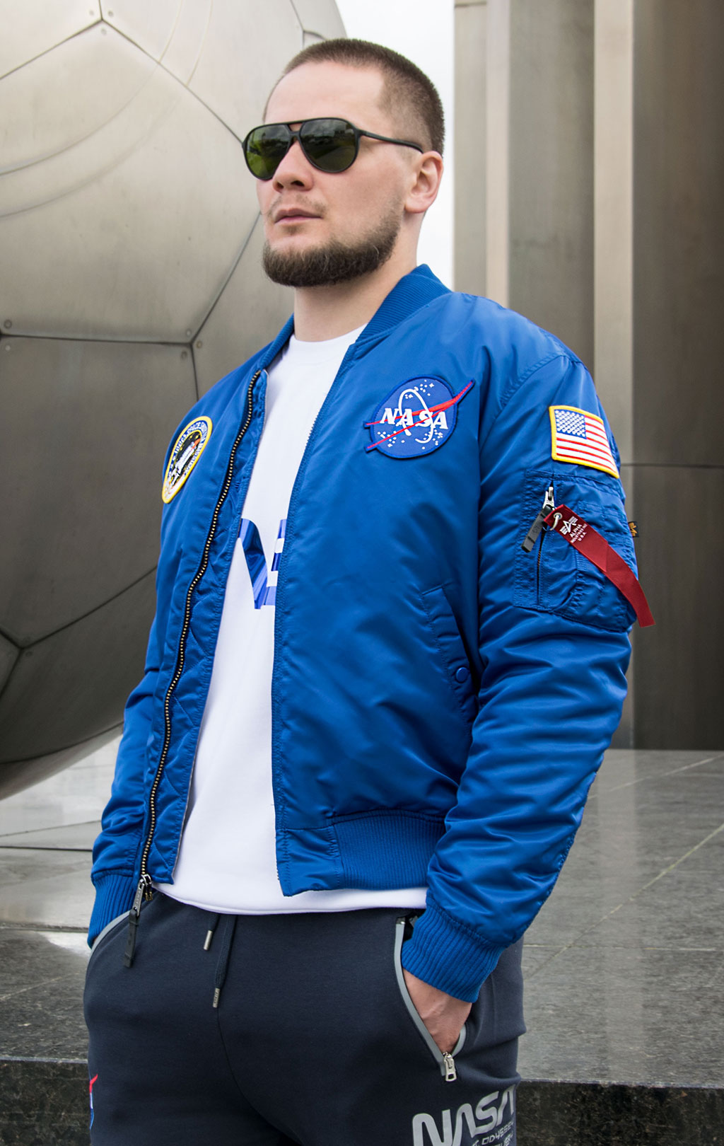 Бомбер ALPHA INDUSTRIES VF NASA MA-1 NASA blue 