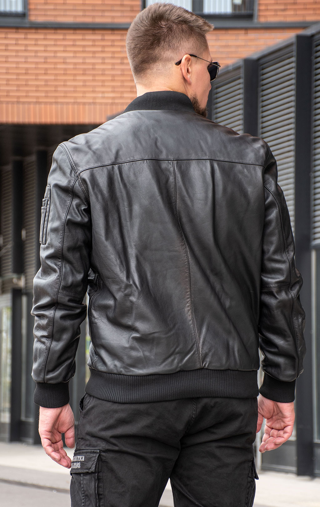 Куртка-бомбер AERONAUTICA MILITARE кожа FW 24/25/IN nero (PN 951) 