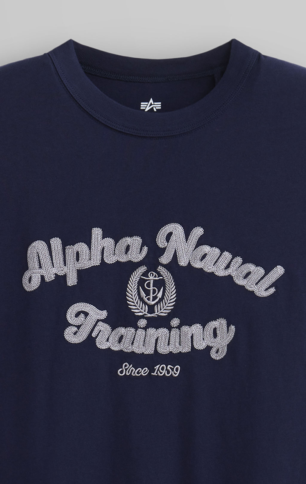 Футболка ALPHA INDUSTRIES ALPHA NAVAL TRAINING TEE SS 24 replica blue 