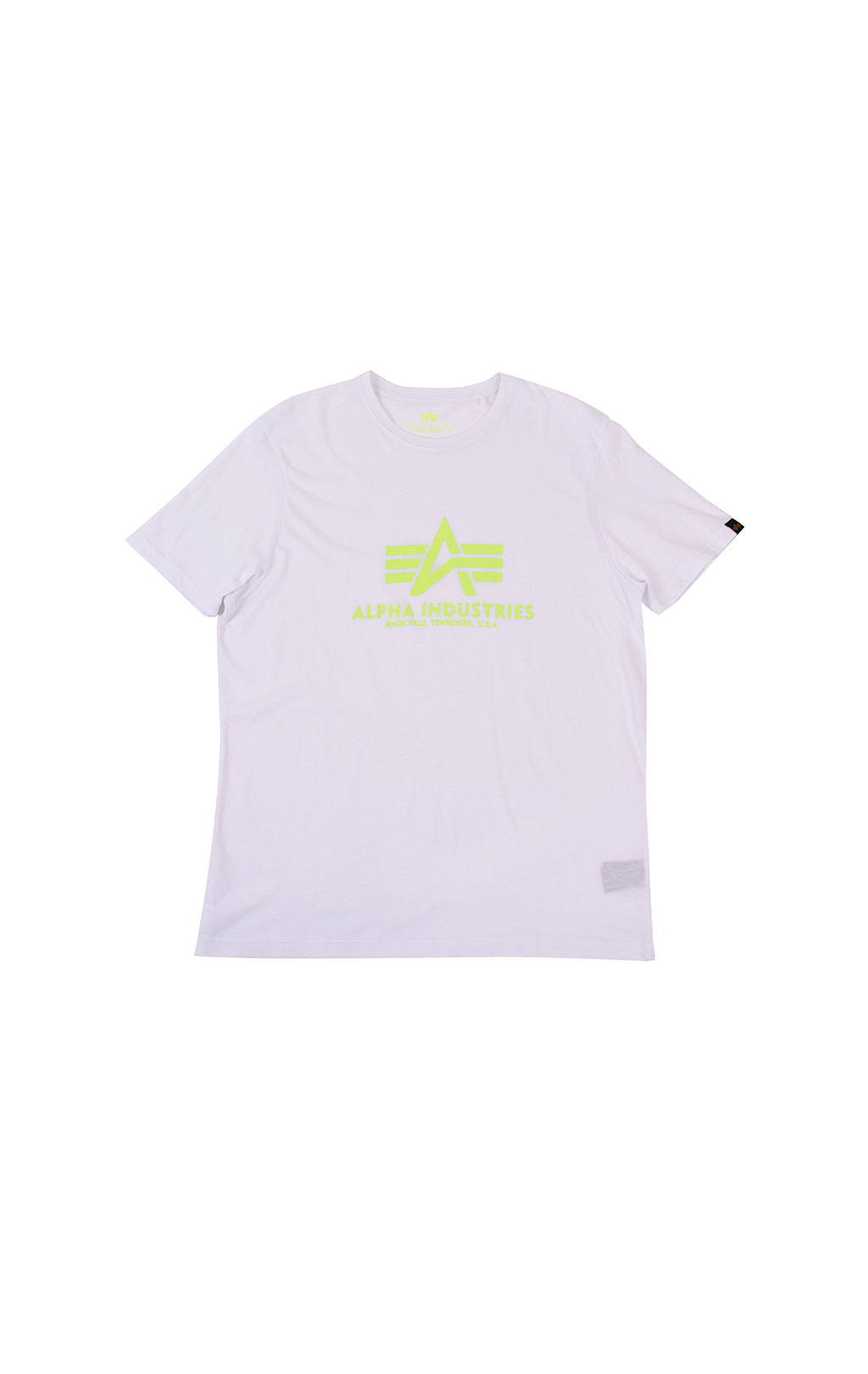 Футболка ALPHA INDUSTRIES BASIC T white/neon yellow 