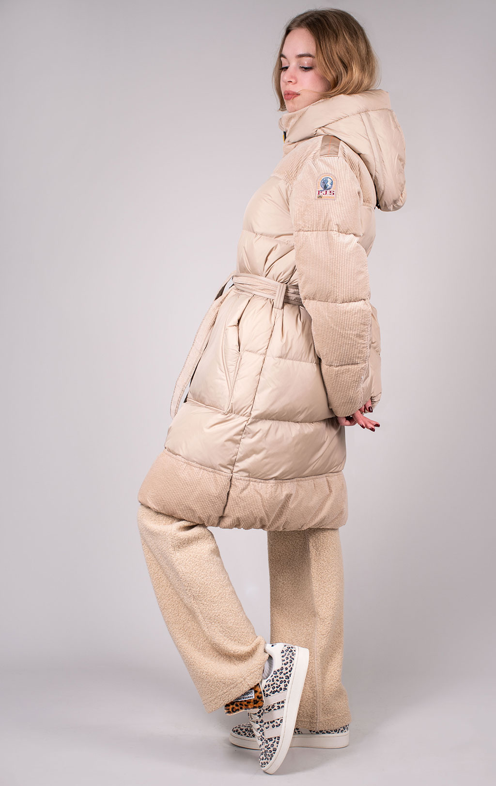Женское пальто пуховое PARAJUMPERS INTERSTELLAR вельвет FW 24/25 sun kissed 