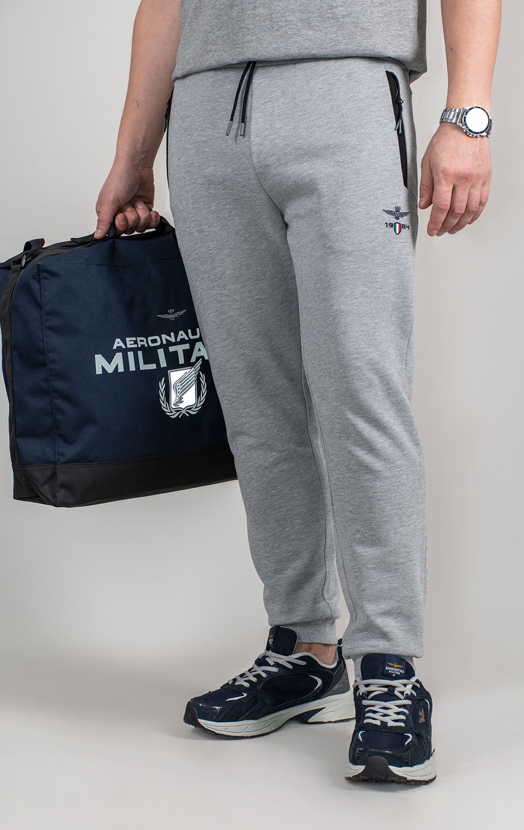 Брюки спортивные AERONAUTICA MILITARE SS 25/TR grigio melange (PF 965) 