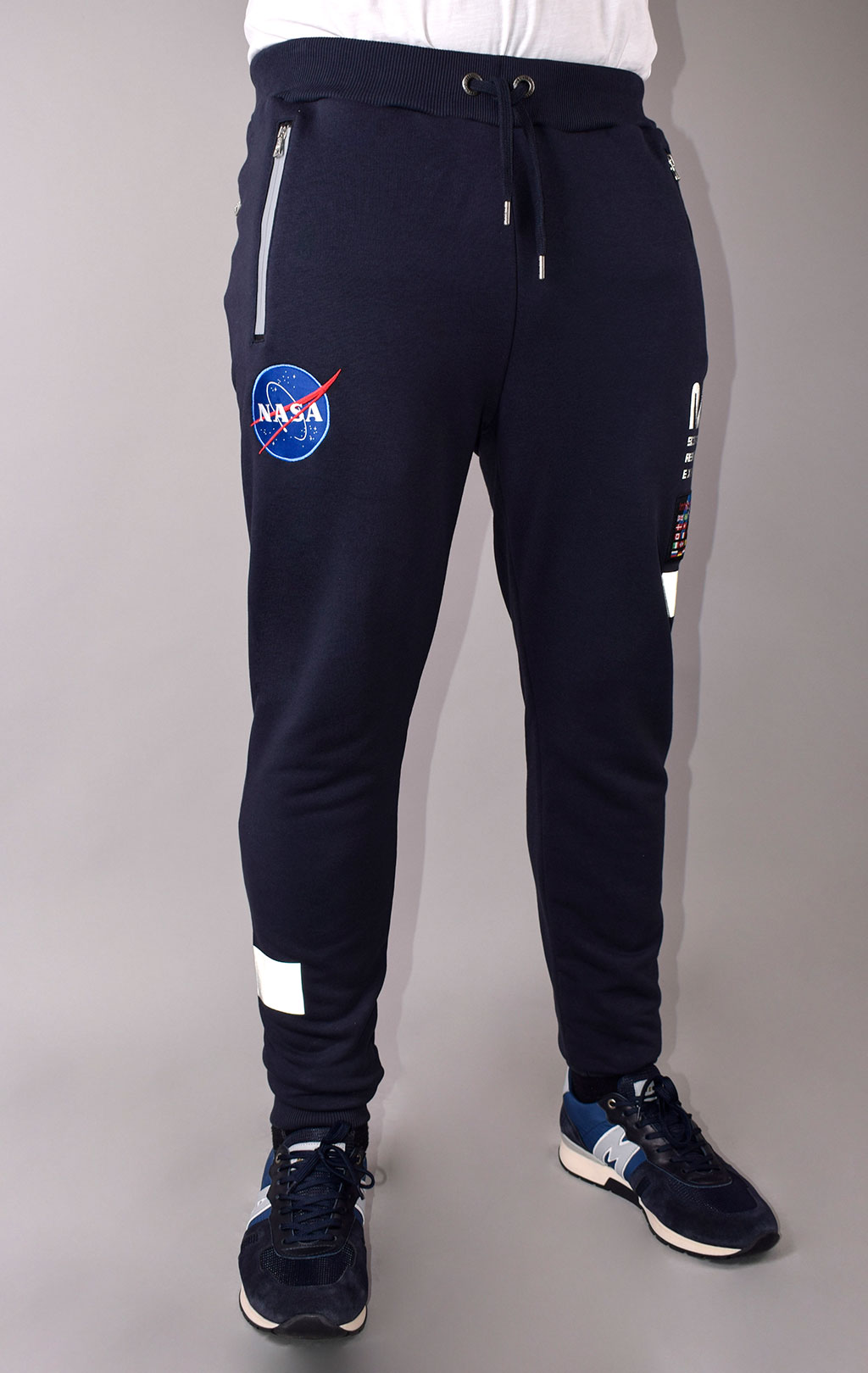 Брюки спортивные джоггеры ALPHA INDUSTRIES NASA ODYSSEY JOGGER rep. blue 