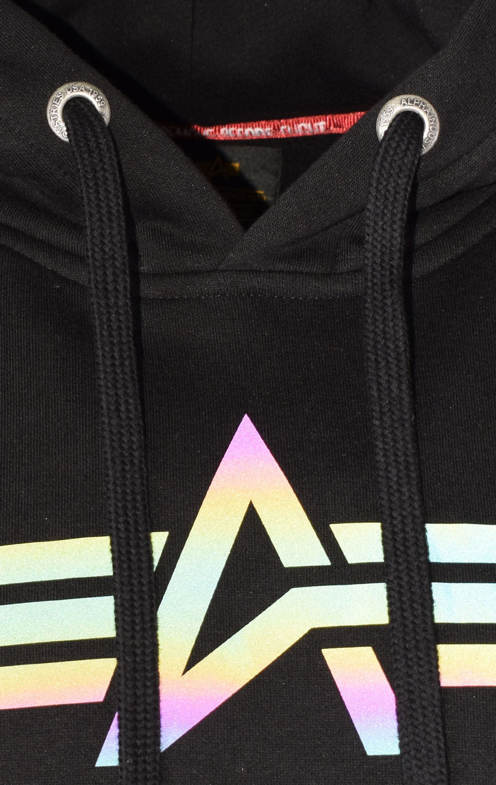 Толстовка ALPHA INDUSTRIES BASIC HOODY RAINBOW REF. PRINT black 