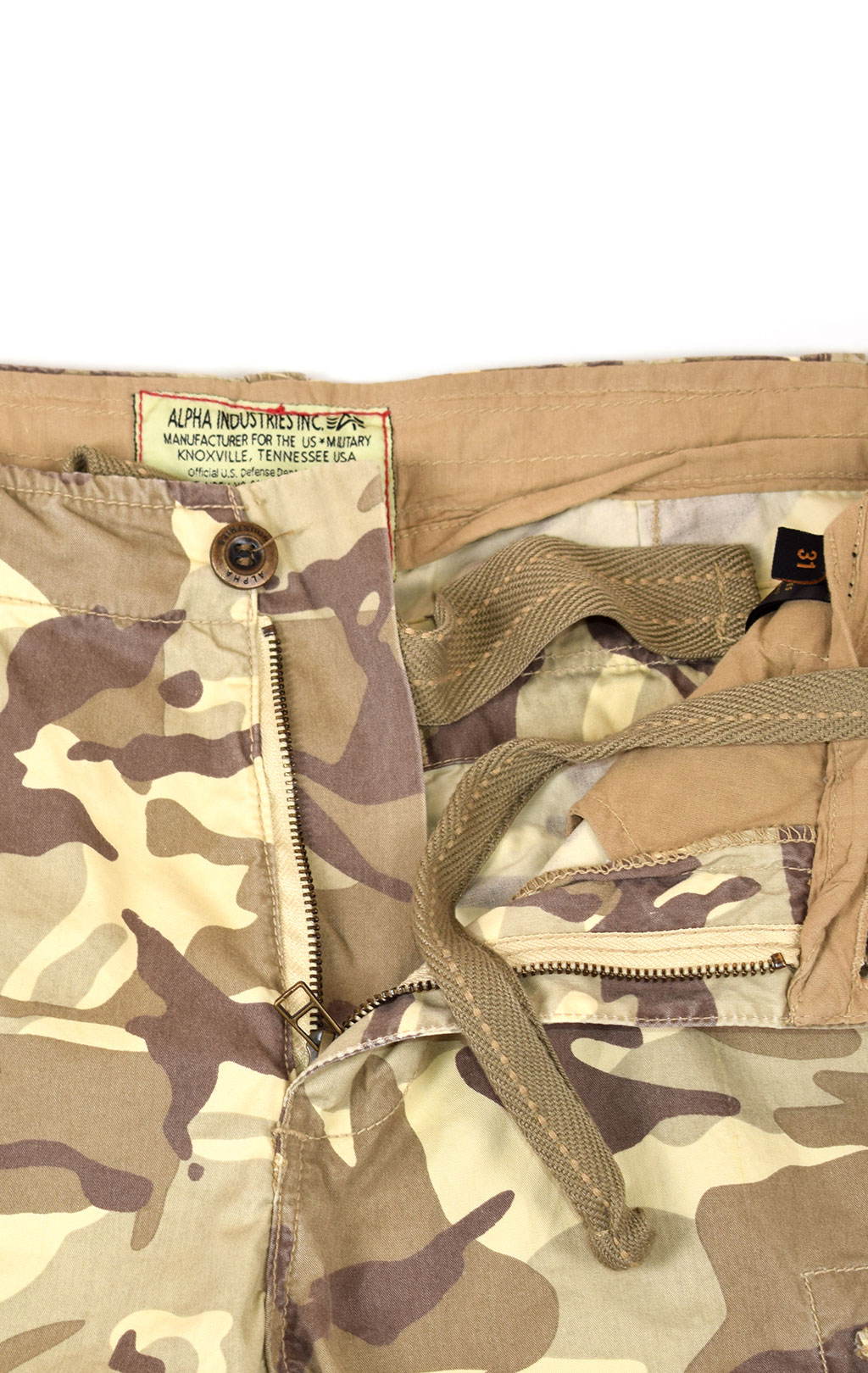 Шорты ALPHA INDUSTRIES JET big size camo desert 