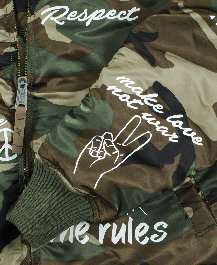 Бомбер ALPHA INDUSTRIES VF FREEDOM MA-1 camo woodland 