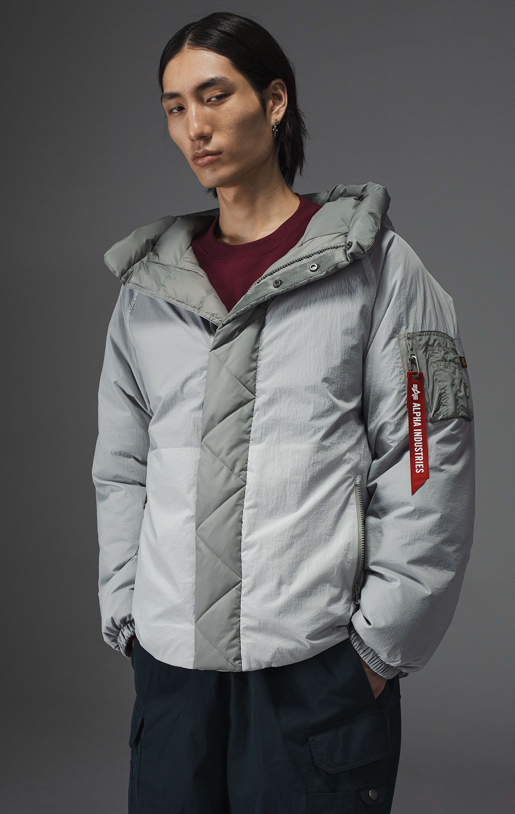 Куртка ALPHA INDUSTRIES SHEER PUFFER PARKA FW 25/26 light gray 