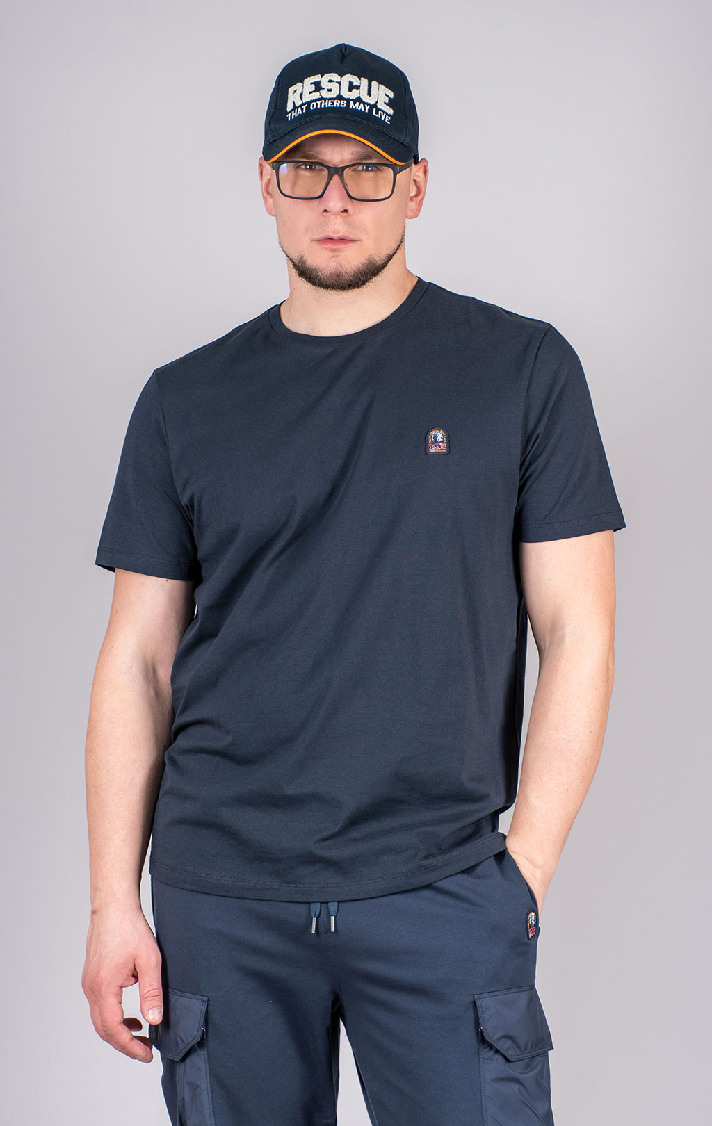 Футболка PARAJUMPERS PATCH TEE SS 25 m blue navy 