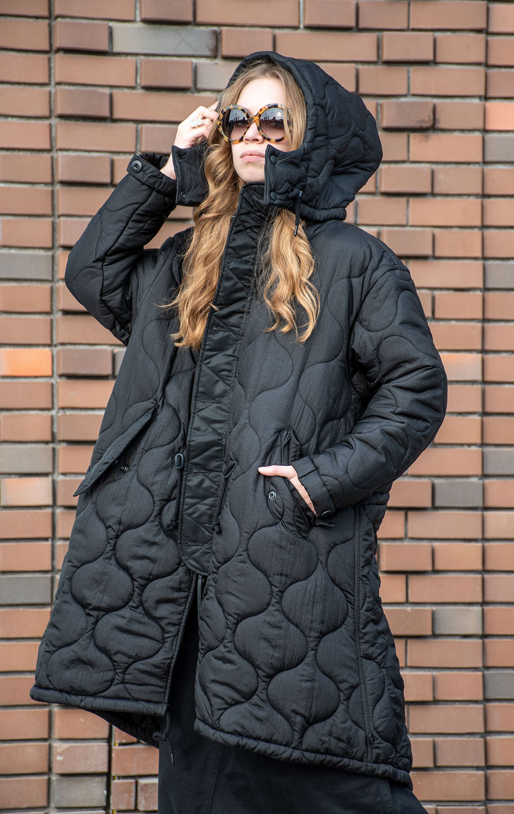 Женская куртка ALPHA INDUSTRIES FISHTAIL PUFFER M-65 FW 24/25 black 