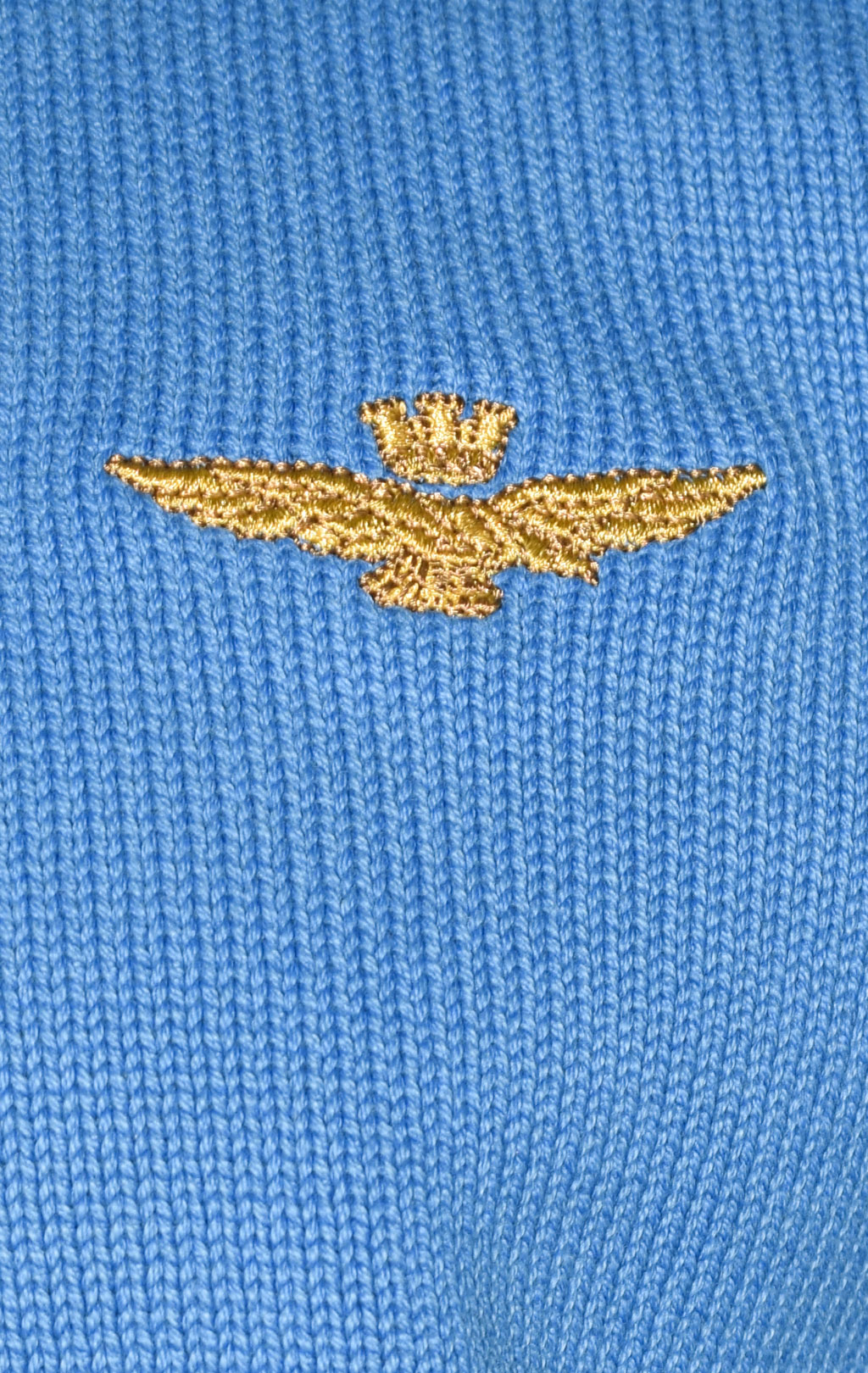 Свитер с капюшоном на молнии AERONAUTICA MILITARE FW 22/23/IN azzurro (MA 1406) 