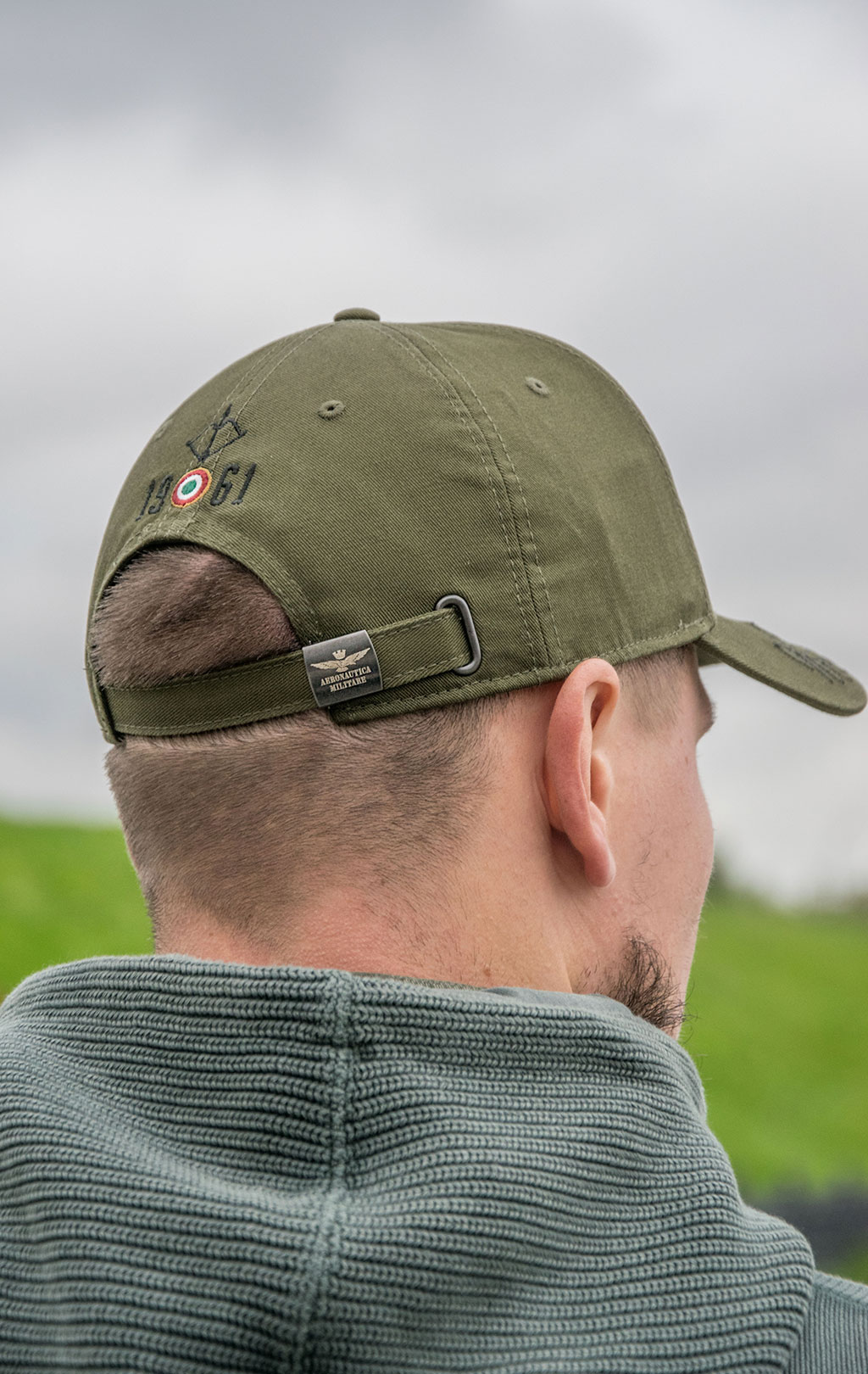 Бейсболка AERONAUTICA MILITARE FW 22/23/CN verde militare (HA 1104)