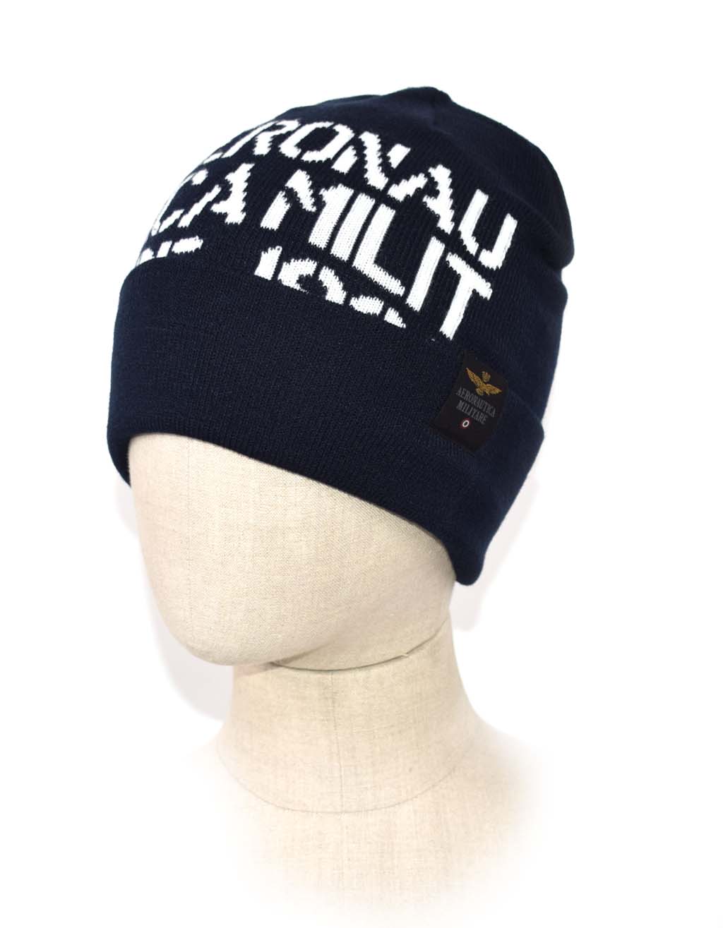 Шапка вязаная AERONAUTICA MILITARE FW 20/21/CZ blue navy (CU 024)