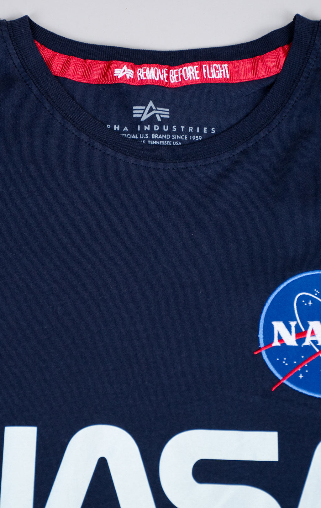 Футболка ALPHA INDUSTRIES NASA Reflective big size rep. blue 