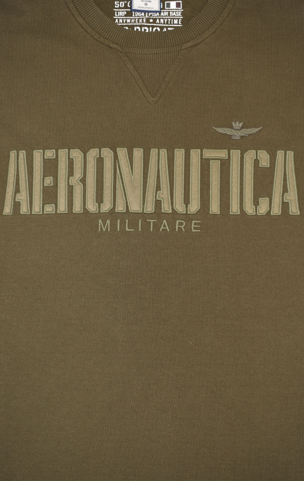 Свитшот AERONAUTICA MILITARE FW 23/24/TR off green (FE 1804) 