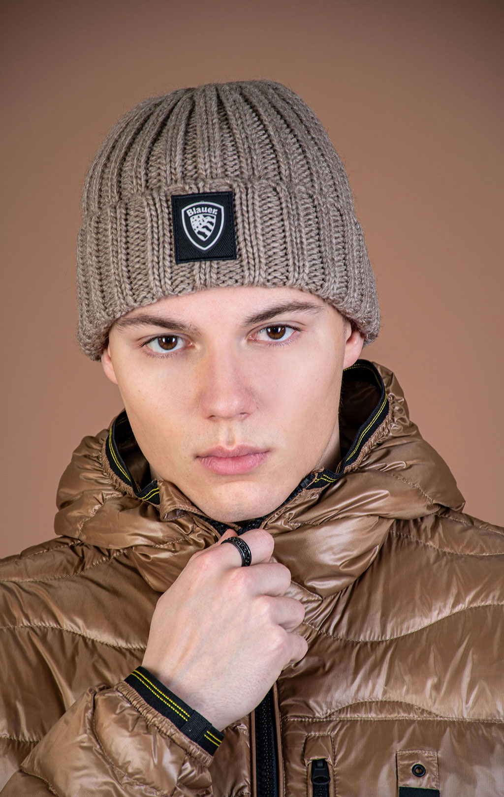 Шапка вязаная BLAUER KIBLY FW 25/26 melange cotton (A05301) 