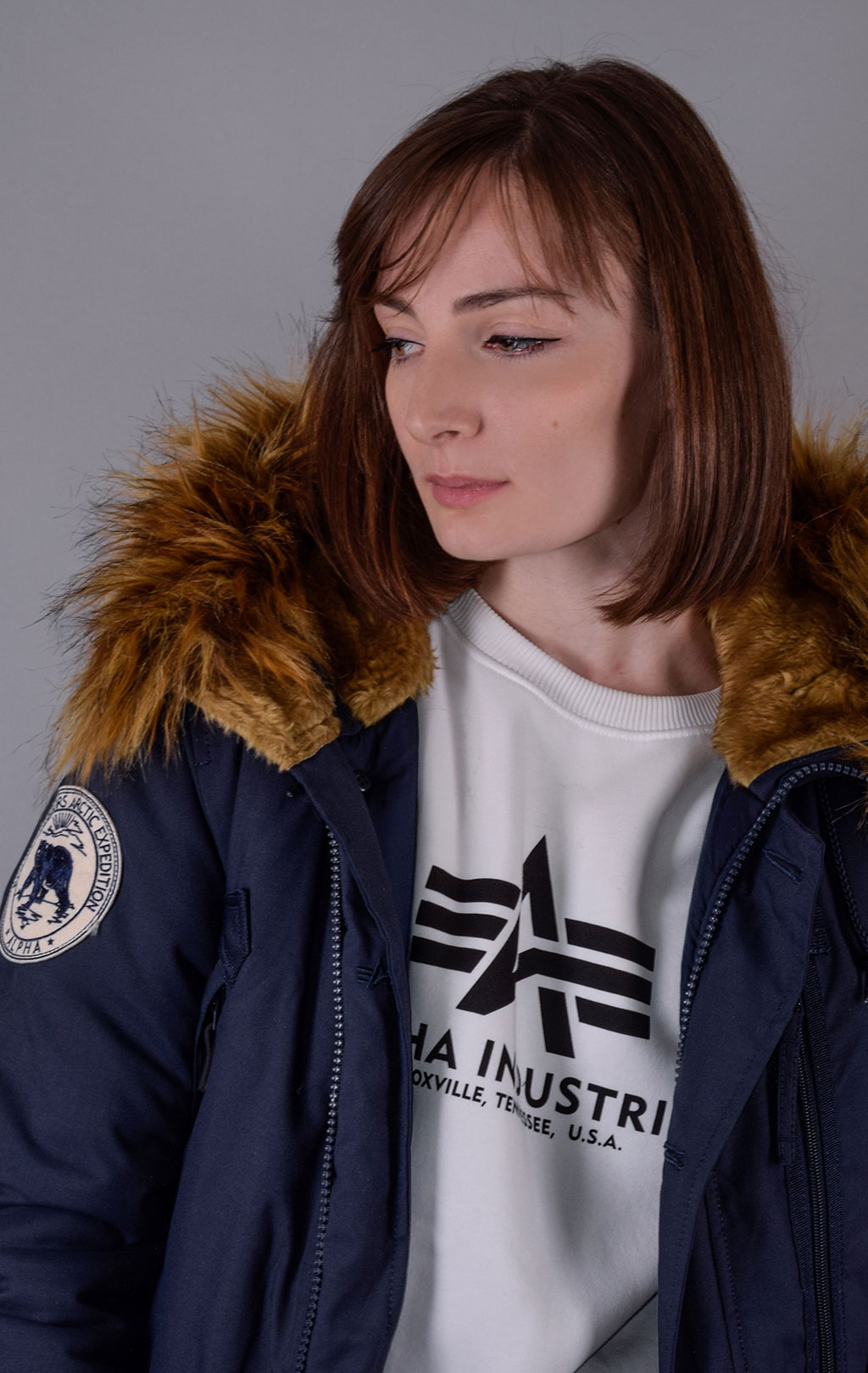 Женская аляска ALPHA INDUSTRIES POLAR rep. blue 