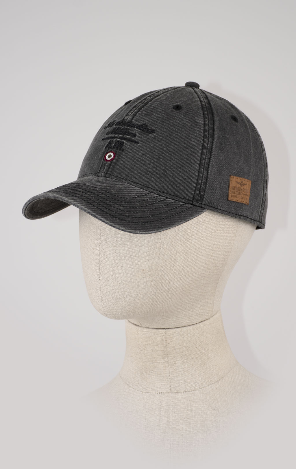 Бейсболка AERONAUTICA MILITARE SS 25 m/CN black washed (HA 1204) 