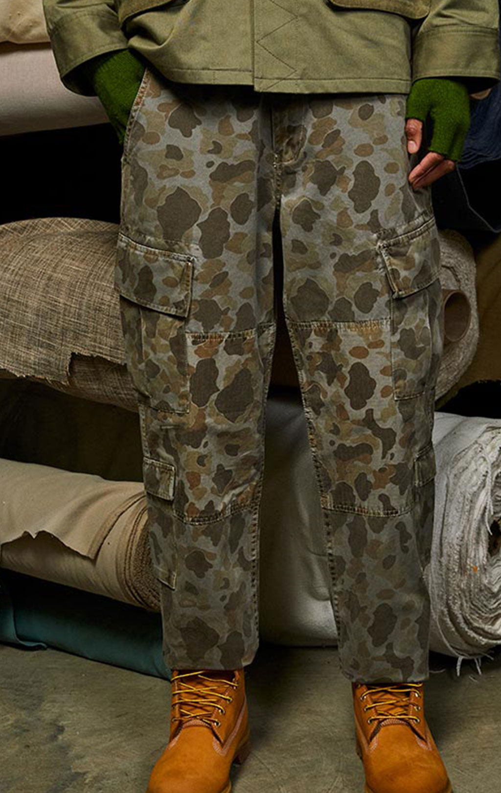 Брюки-карго ALPHA INDUSTRIES ACU BATTLEWASH PANT FW 23/24 brown frogskin camo 