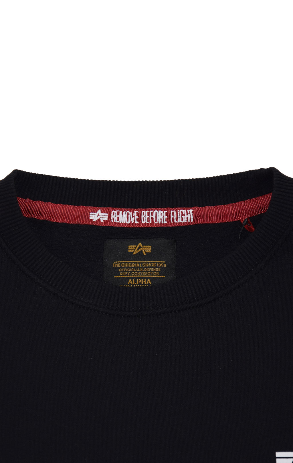 Свитшот ALPHA INDUSTRIES BASIC SWEATER SMALL LOGO big size black 