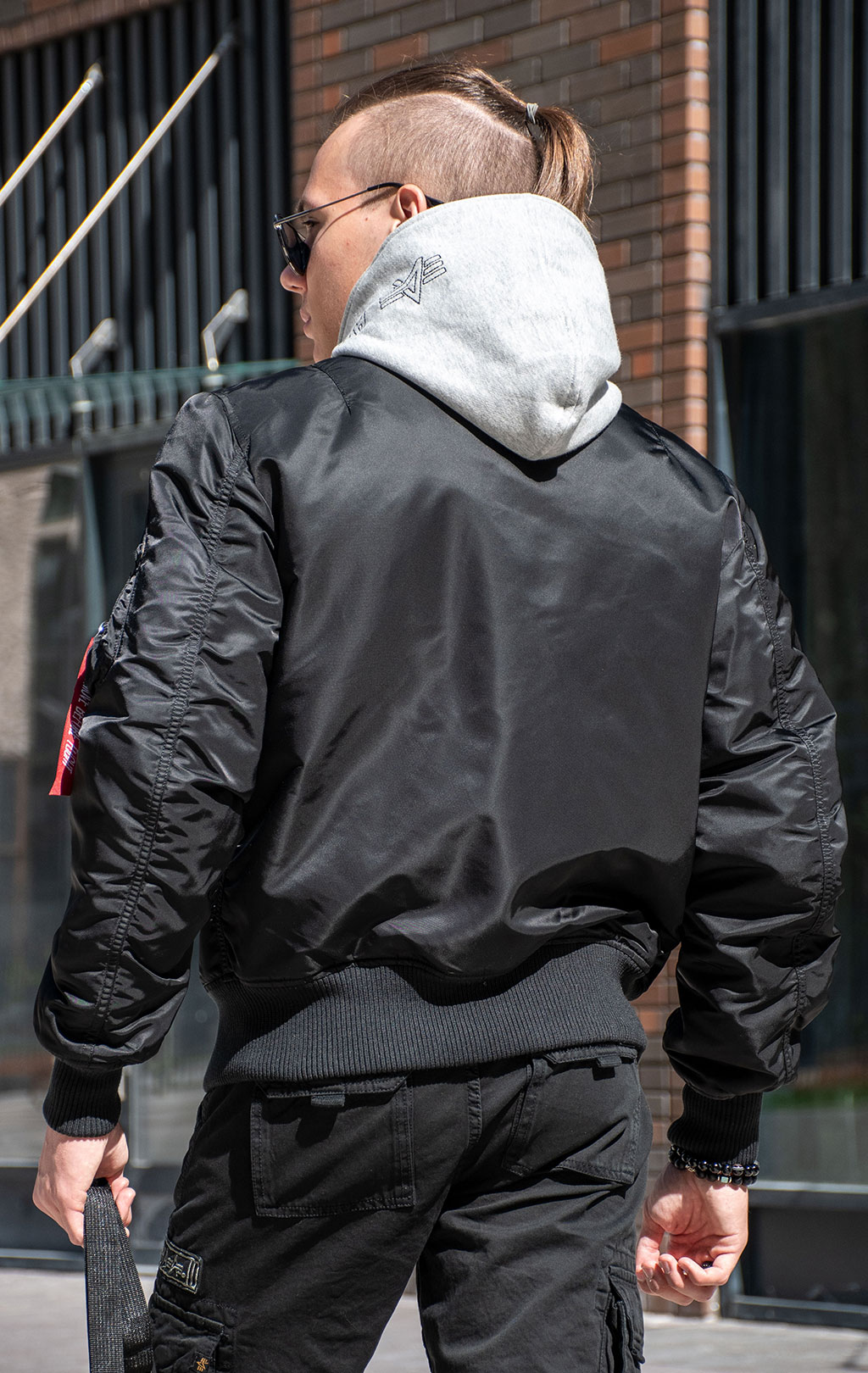 Куртка-бомбер лётная ALPHA INDUSTRIES D-Tec MA-1 black 