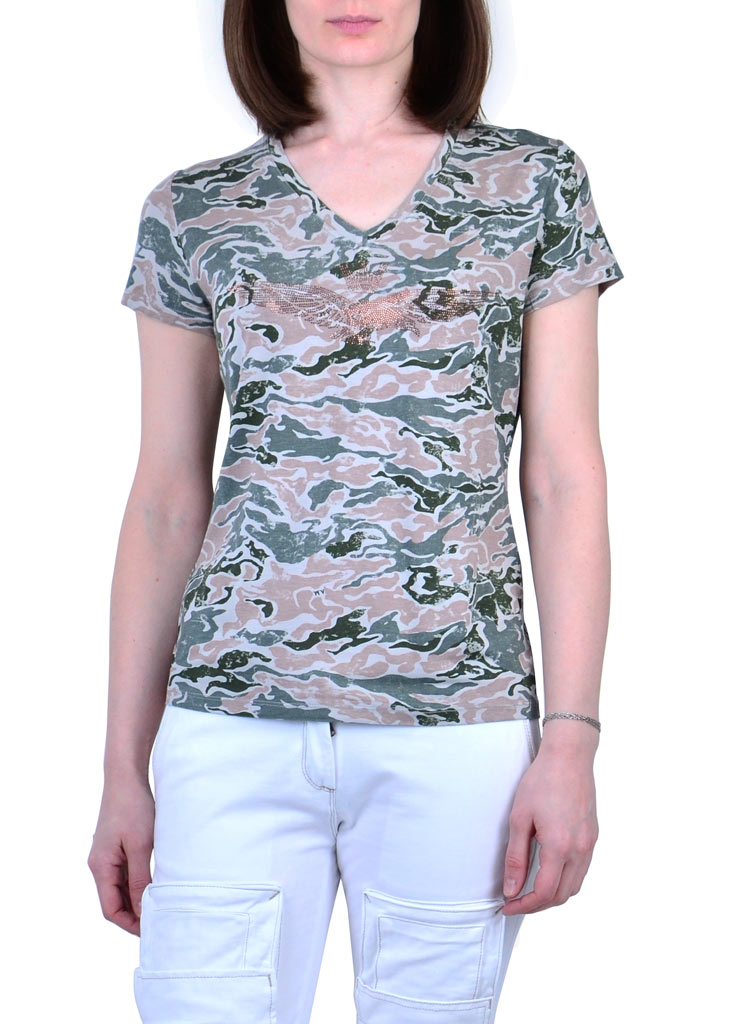 Женская футболка AERONAUTICA MILITARE camouflage rosa (TS 1490) 
