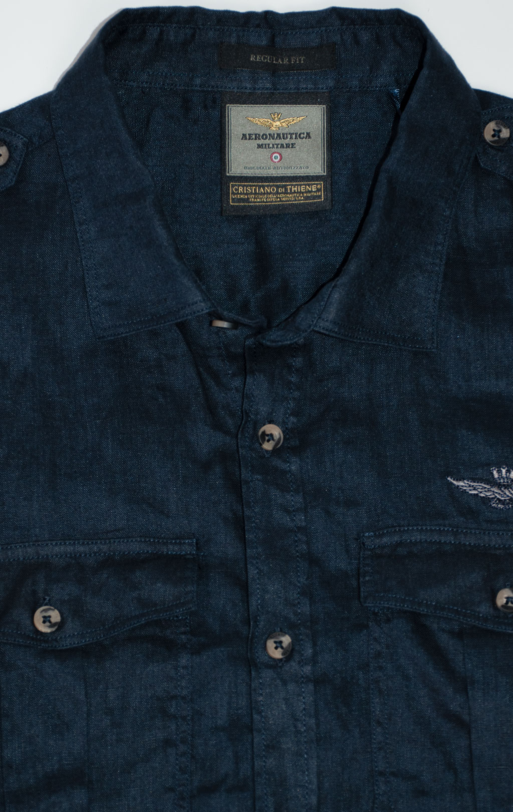 Рубашка AERONAUTICA MILITARE короткий рукав/SS 25 m/BD blue navy (CA 1278) 