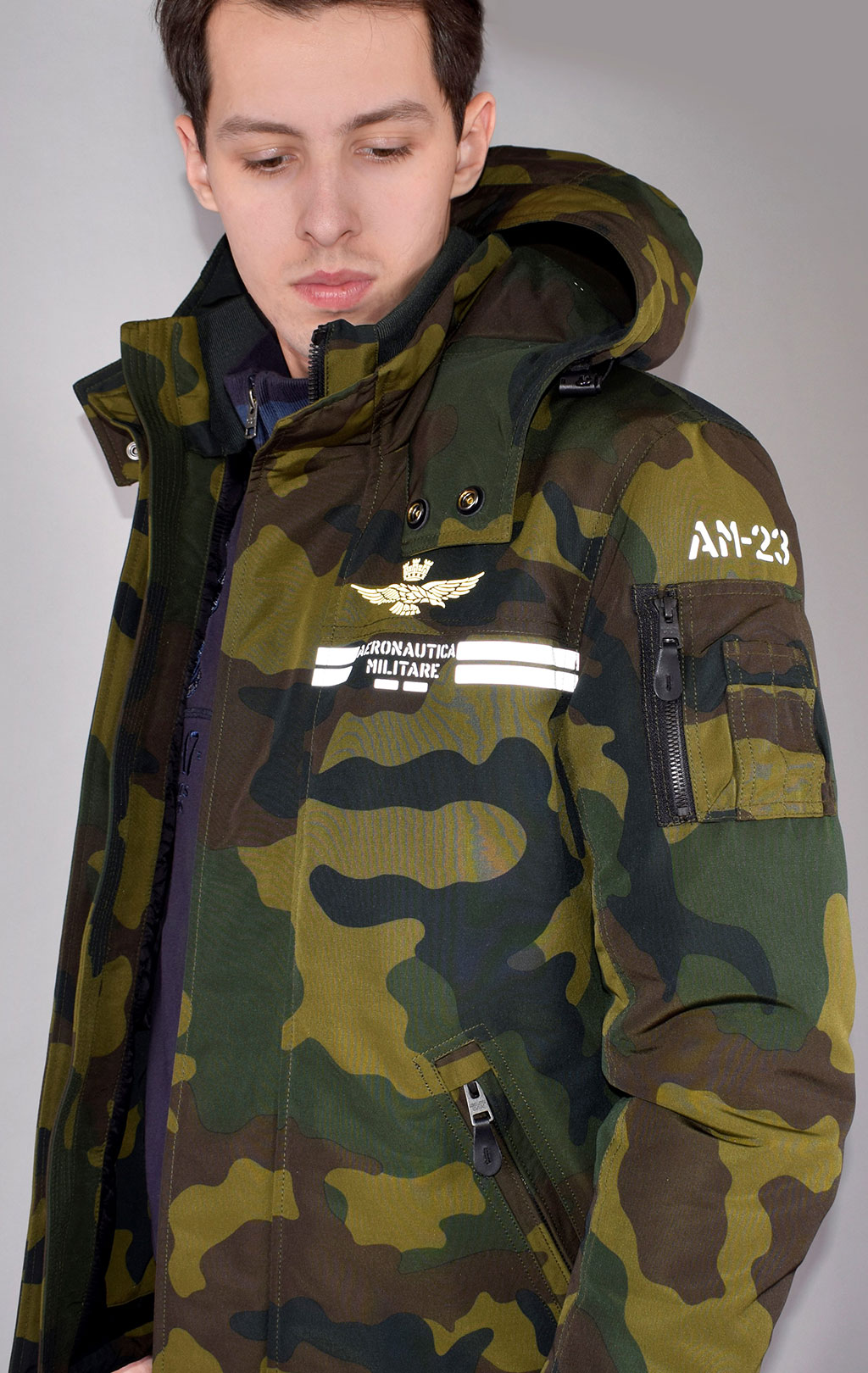 Куртка AERONAUTICA MILITARE FW 19/20 camouflage verde (AB 1798) 