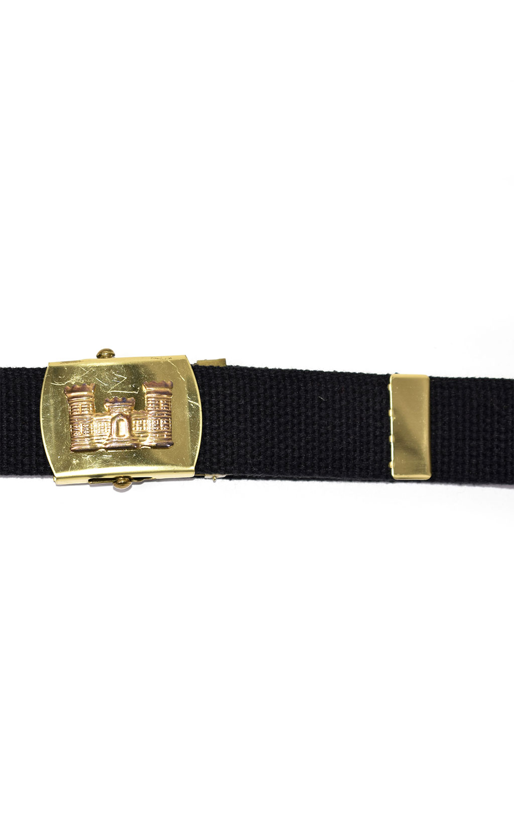 Ремень брючный CORPS OF ENG gold buckle black (14868-MB) 